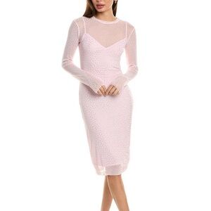 NWT NEW AFRM loah rhinestone sheer dress